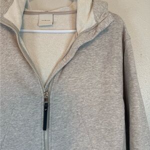Varley Templeton Hoodie Full-Zip Hooded Sweatshirt Peached Sweat Large